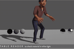 3D character turntable render test