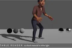 3D character turntable render test