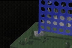 Connect 4 HoloLens game board physics simulation
