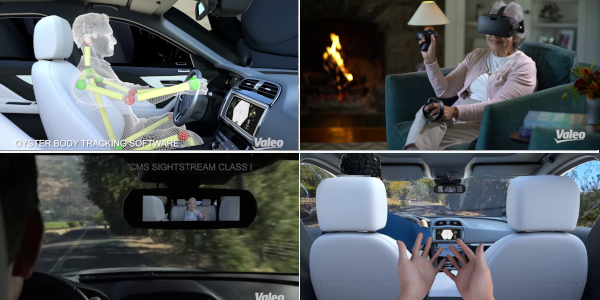 Valeo Voyage XR VR teleportation experience in a self-driving car