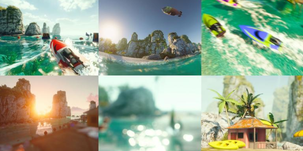 Leia display content rendered with URP and HDRP post-processing pipelines