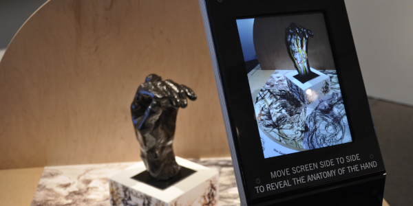 Inside Rodin's Hands holographic AR exhibit at the Cantor Museum